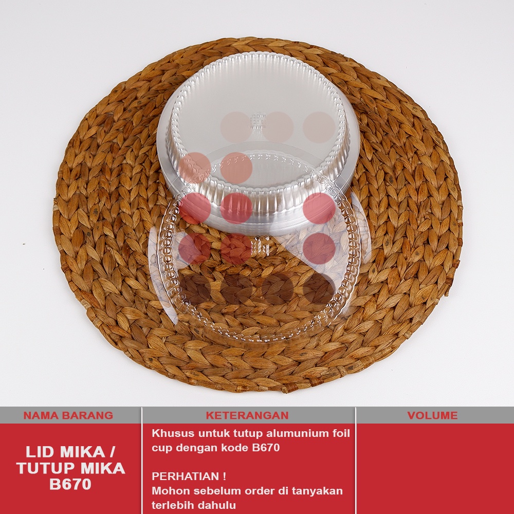 LID MIKA / TUTUP MIKA B670 ( TUTUPNYA SAJA )