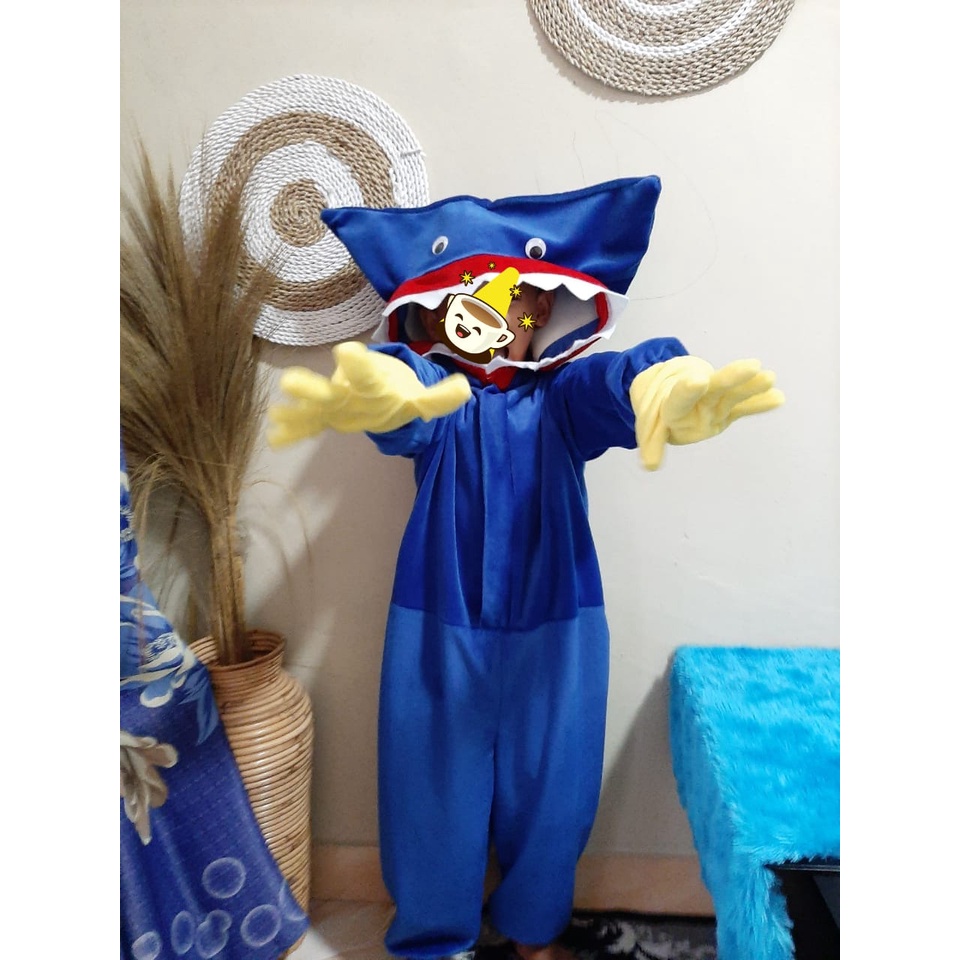 Kostum Baju Huggy Wuggy Playtime Anak | Kostum Pentas Karnaval Anak Cosplay