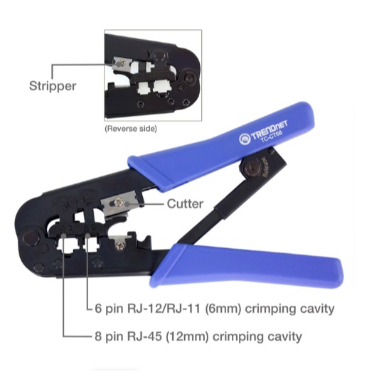 TRENDNET TC-CT68 RJ-11/RJ-45/Cat-5/Cat-6 Crimp/Cut/Strip Tool