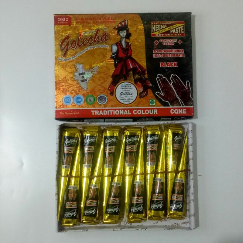 HENNA GOLECHA ASLI BPOM (ECER)-HITAM