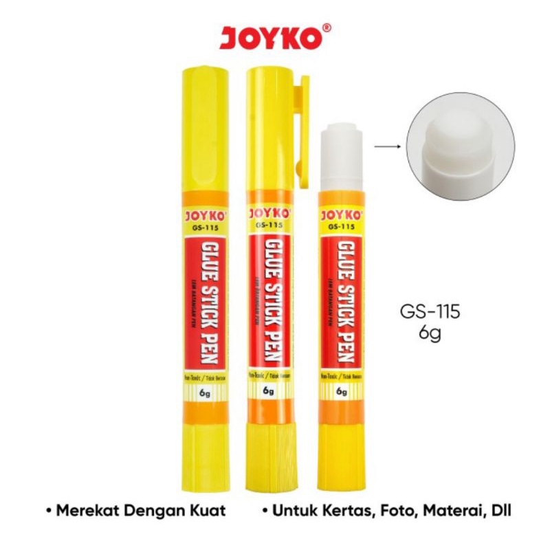 

Lem Batang Pen Glue Stick Pen Joyko GS-115 6gr