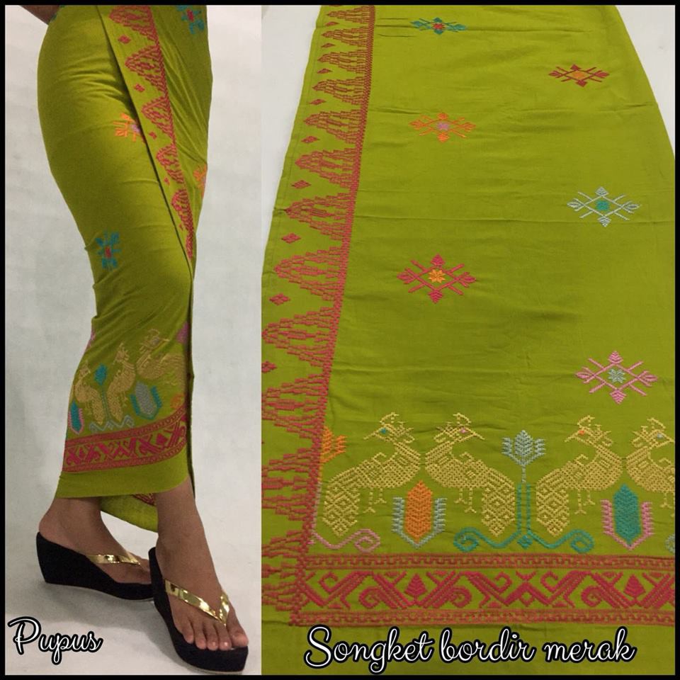 songket bordir merak