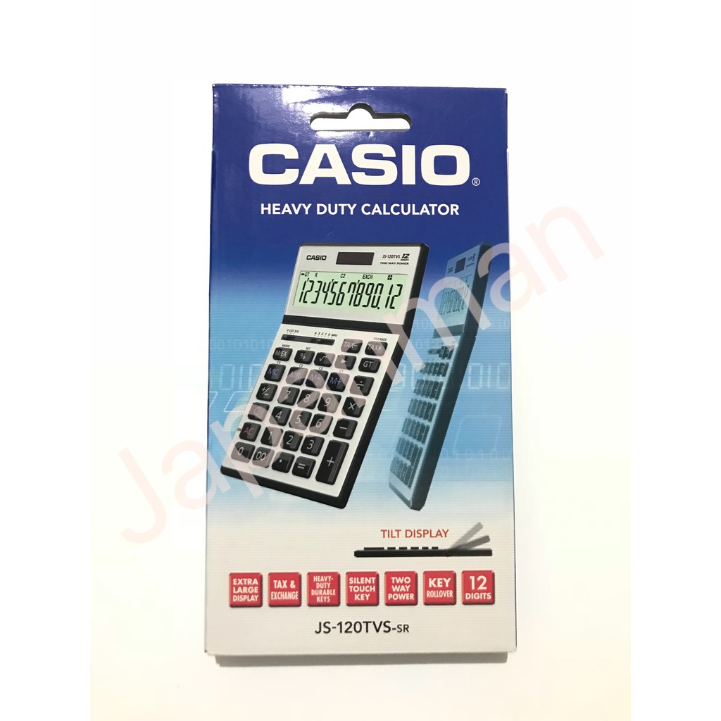 Casio Kalkulator Meja JS-120 TVS Heavy Duty Calculator