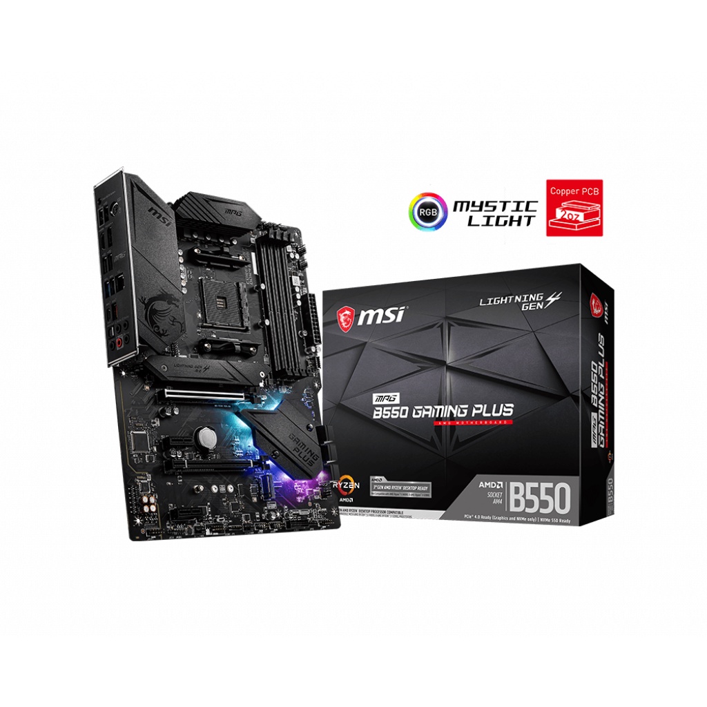 MSI MPG B550 GAMING PLUS | Motherboard AMD B550 Ryzen AM4 ATX