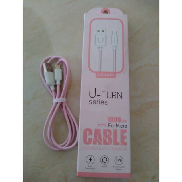 Kabel Data & Charger Usams UTurn Series Micro Usb 2A