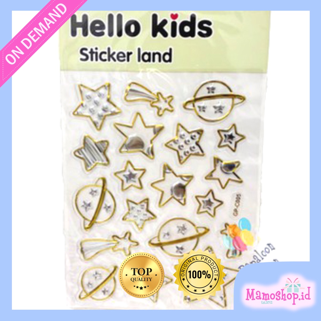 

Sticker lucu anak glitter transparant