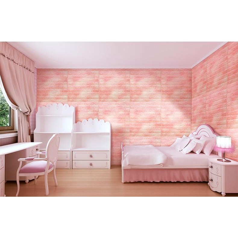 Wallpaper Tembok Dinding 3D Model Batu Bata Putih/Walpaper Tembok Dinding Untuk Mempercantik Ruangan-6