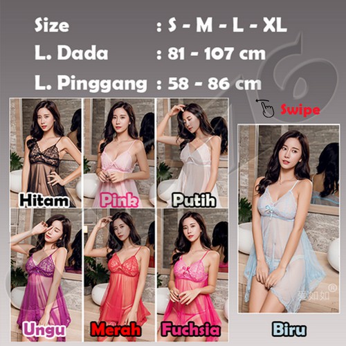 d1976 Baju Haram Lingerie Lingrie Lingery Wanita Sexy Hot Size S M L XL OFL-F125-4