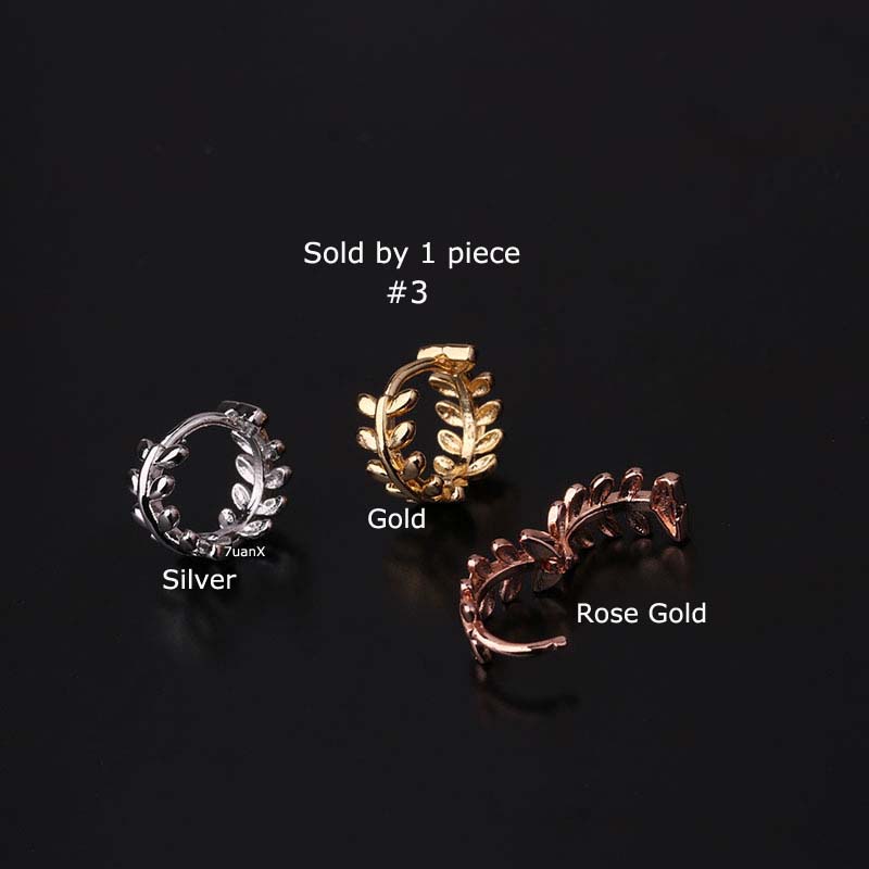 1pc Anting Tindik Tragus Hoop Helix Rook Bentuk Bintang Hati Ular Bahan Tembaga Hias Zircon