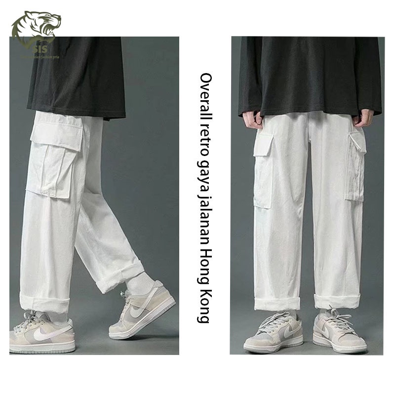 Overall Pria Longgar Celana Pria Lurus Semua Pertandingan Celana Olahraga Pria Overall Pria Longgar 
