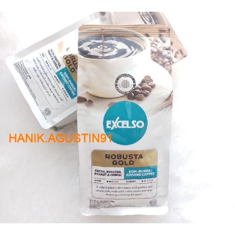 

Excelso kopi Robusta Gold 200gr / Kopi Bubuk Instan Excelso