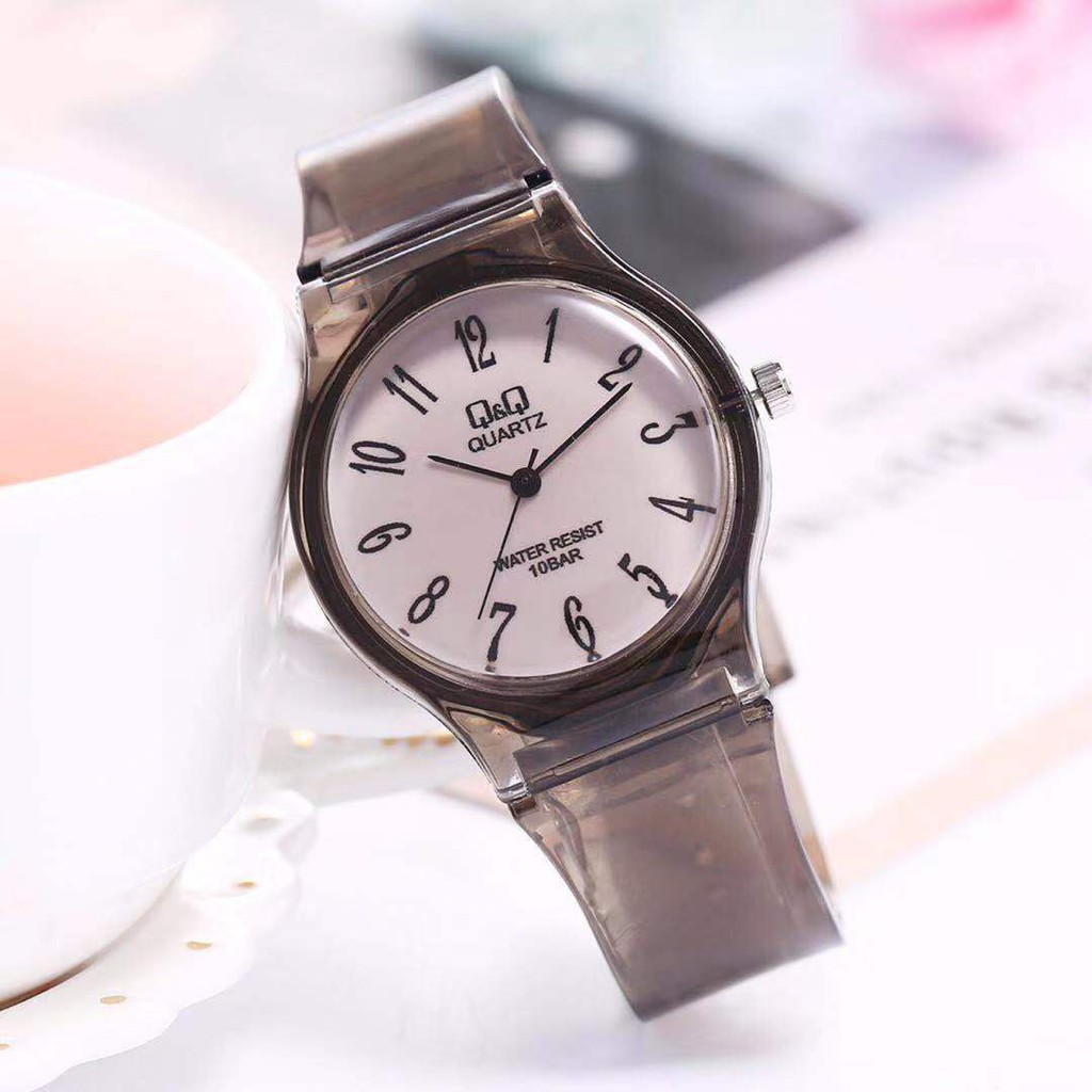 ✅COD Jam Tangan Jelly Q&amp;Q Transparant QQ Analog Watch Aksesoris Fashion Korean Style Wanita Cewek Anti Air Murah Couple Original