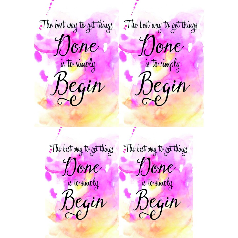 Paper Decoupage Motif Daily Quote 1