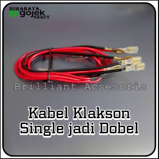 Kabel Klakson Motor / Mobil - Single jadi Dobel - Kabel Merubah Dari Satu Klakson Jadi Dua Klakson