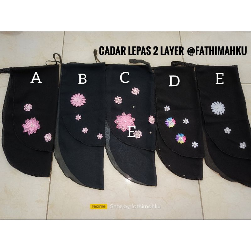 Cadar Lepas 2 Layer Bunga/Cadar karet ceruty babydoll/Cadar Anak dan Ibu Couple Murah