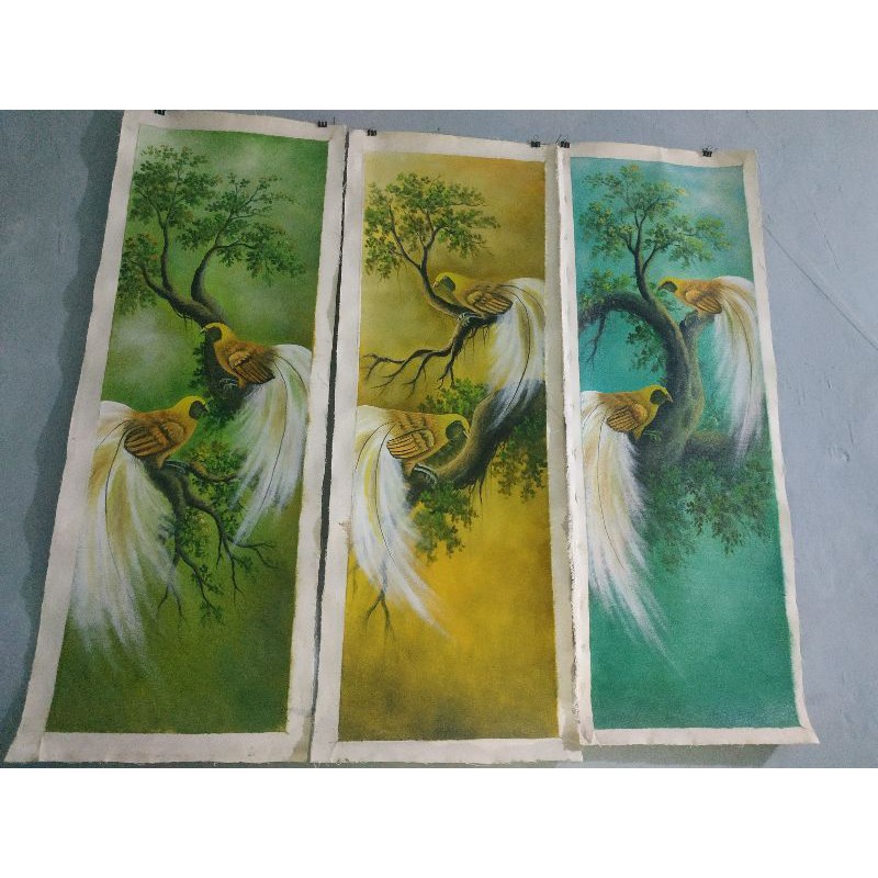 lukisan burung cendrawasih