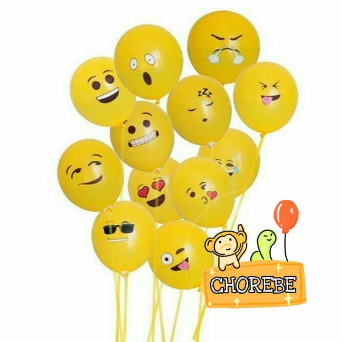 Balon Latex / Balon Karet Emoji / Karakter / Emoticon