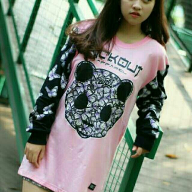 Kaos Distro Kickout Panda Apparel Lengan Panjang Kaos Skate Keren Pria Wanita Kekinian Shopee Indonesia