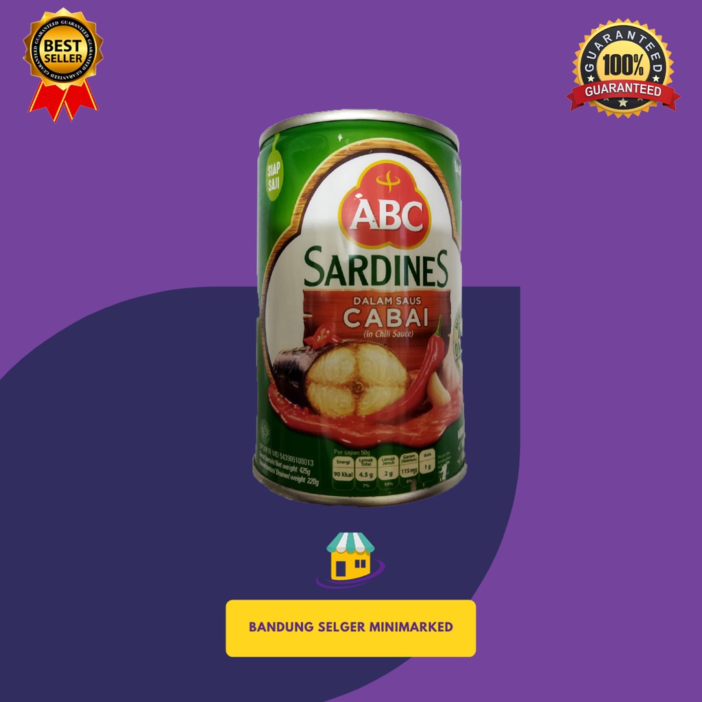 

ABC SARDINES DALAM SAUS CABAI | ABC Sarden Saus Extra Pedas ( in chilli sauce) 425GR Original