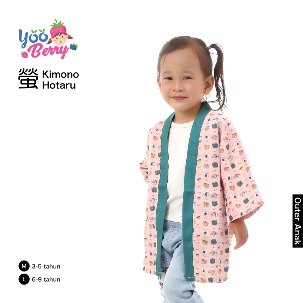 YooBerry Outer Kimono Anak Hotaru Kids Baju Yukata Perempuan Laki Berry Mart