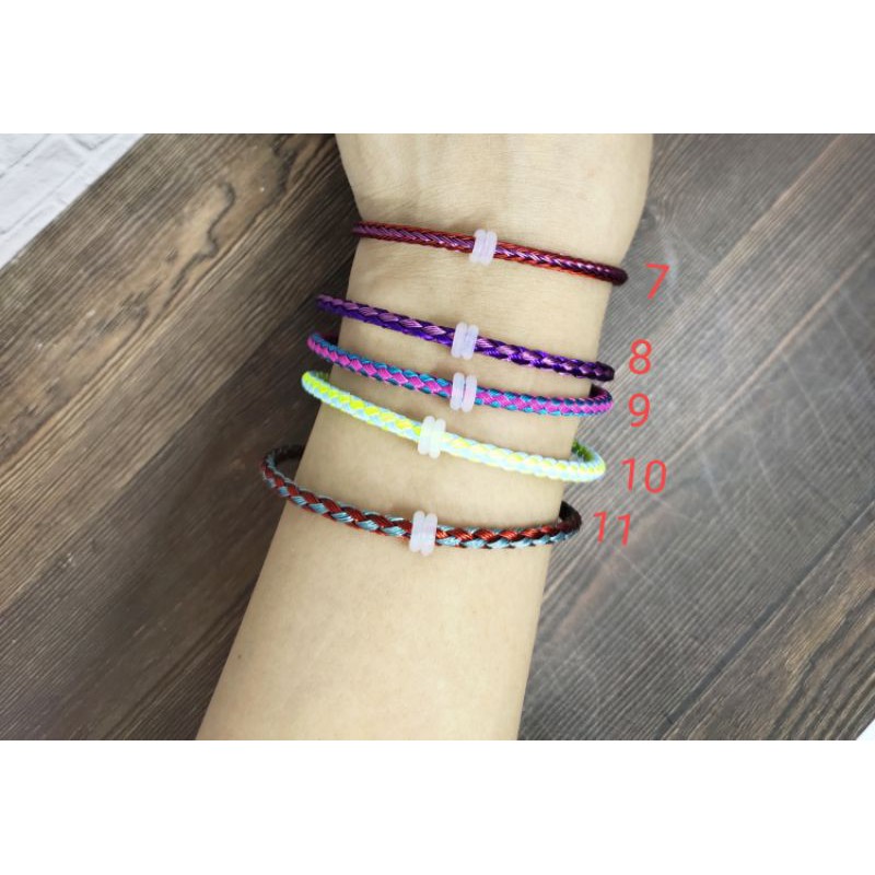 Fifi Fashion Gelang Tali Kawat PELANGI NEW Anti Air Waterproof Untuk Charm Liontin Mainan Pandora