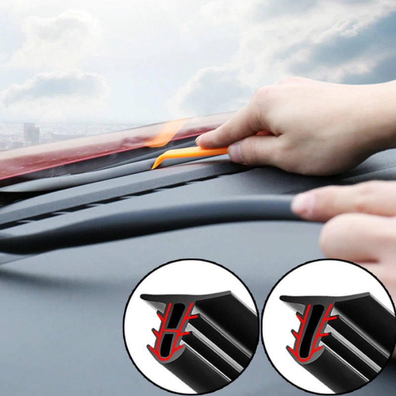 Megane Sealing Strips Sela Interior Mobil Car Sound Insulation 1.6 Meter LDK2 HITAM