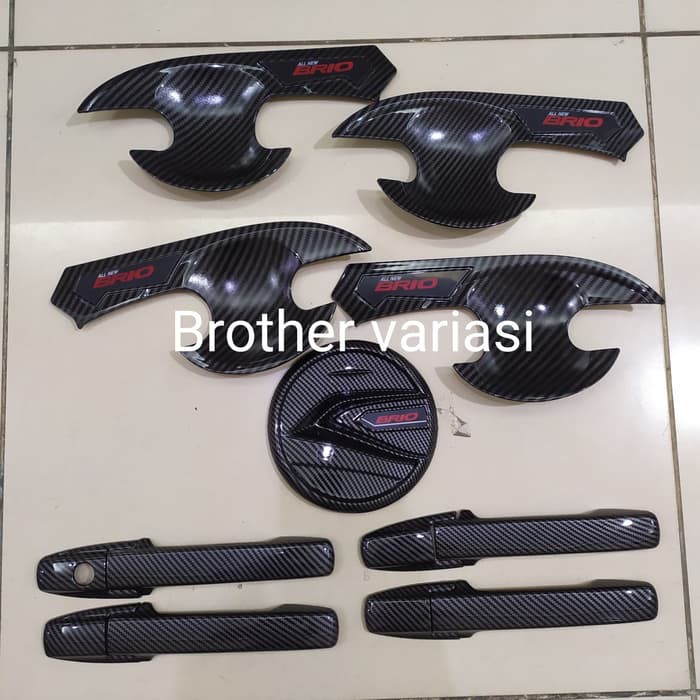 Outer handle tank cover carbon all new brio 2018 up