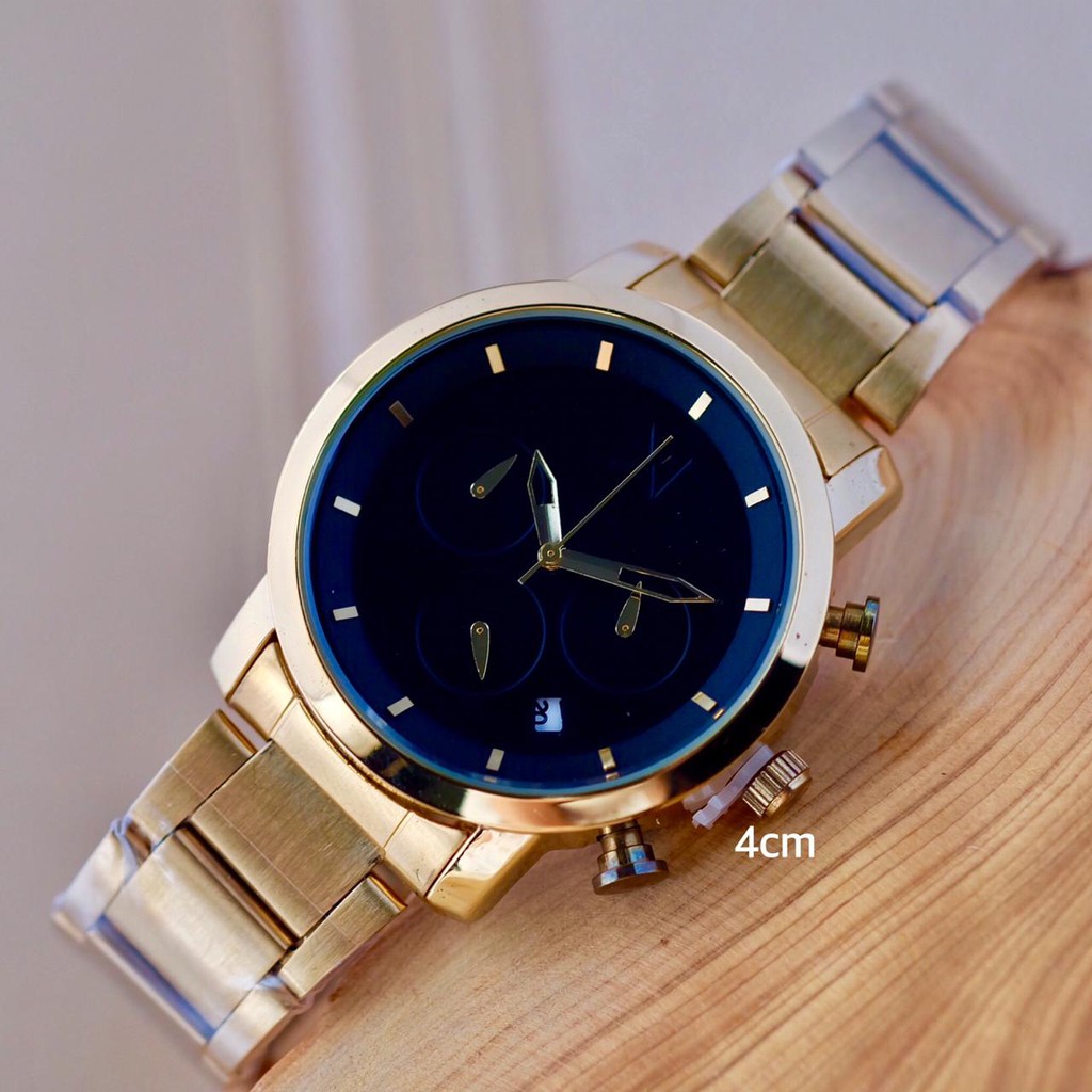 Jam Tangan Wanita MVMT Chrono Tanggal Premium Tali Rantai