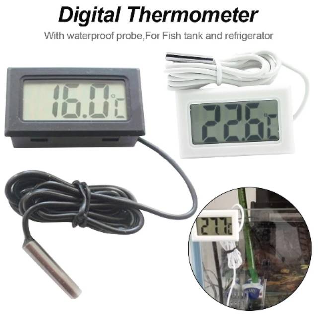 Pengukur Suhu Mini LCD Digital Thermometer Freezers Coolers Aquarium