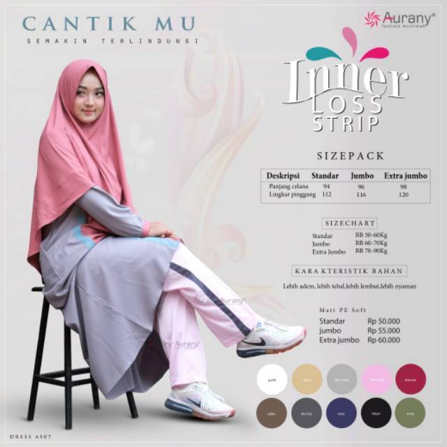 INNER LOSS STRIP - CELANA DALAMAN GAMIS STRIP ||  AURANY