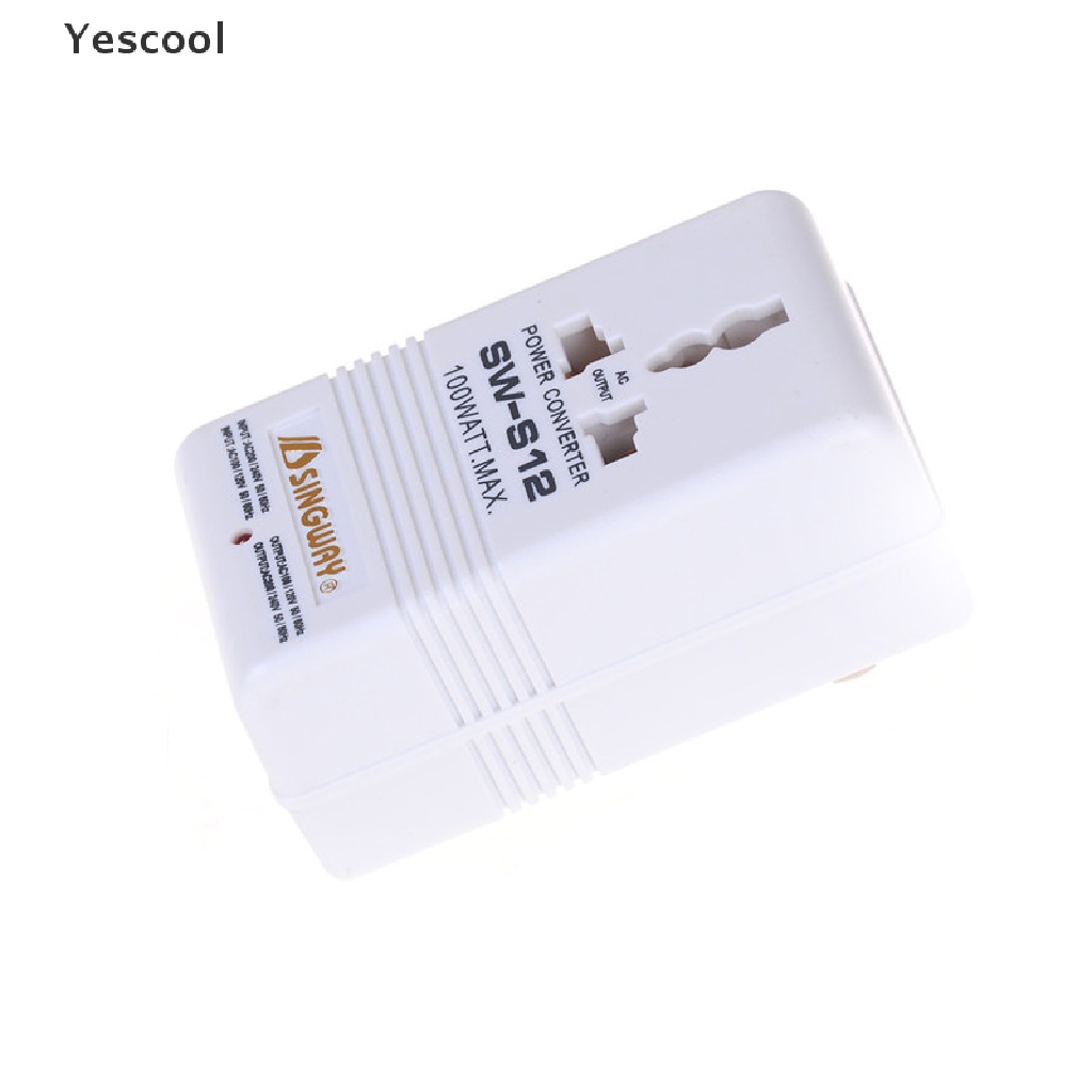 Yescool Adapter Konverter Step Up / down Tegangan 110v Ke 220v 100w Untuk Travel