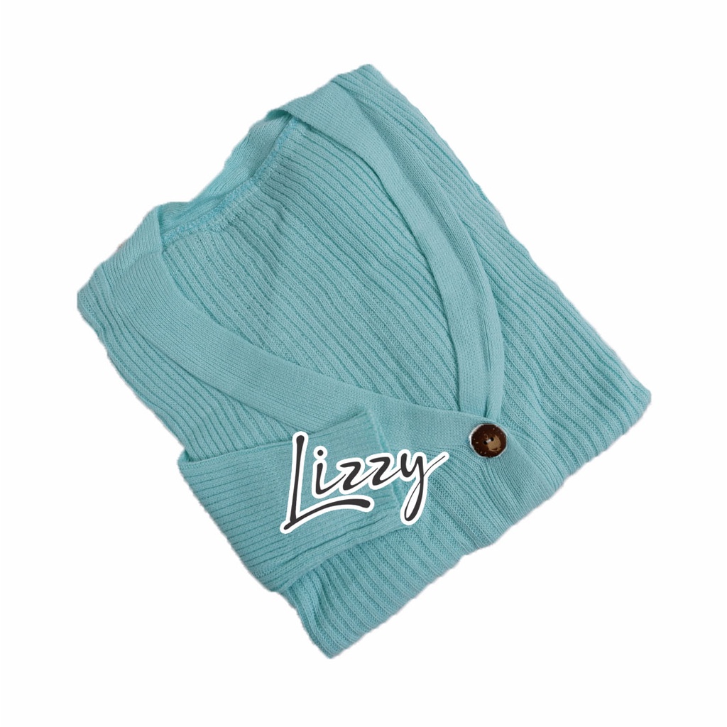 Lizzy - WILLY CARDI CROP BUTTON-tosca