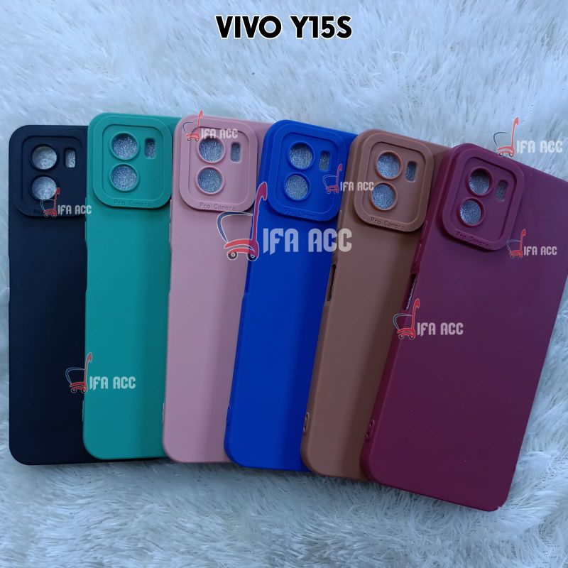 CASE VIVO Y15S Vivo Y01 CASE TPU PRO MACARON PELINDUNG CAMERA 360