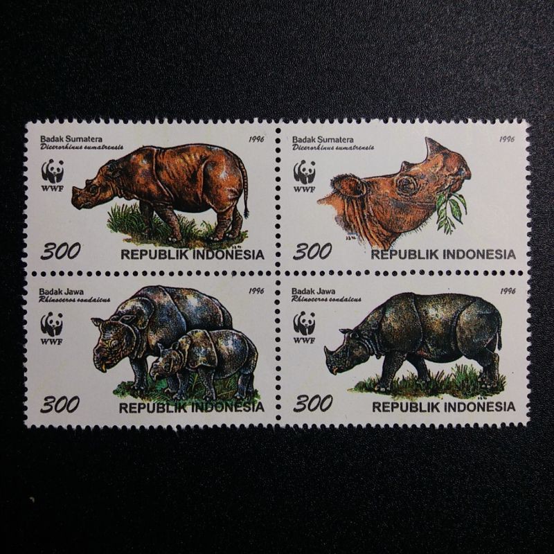 Prangko / Perangko Seri WWF Badak thn 1996 - I504