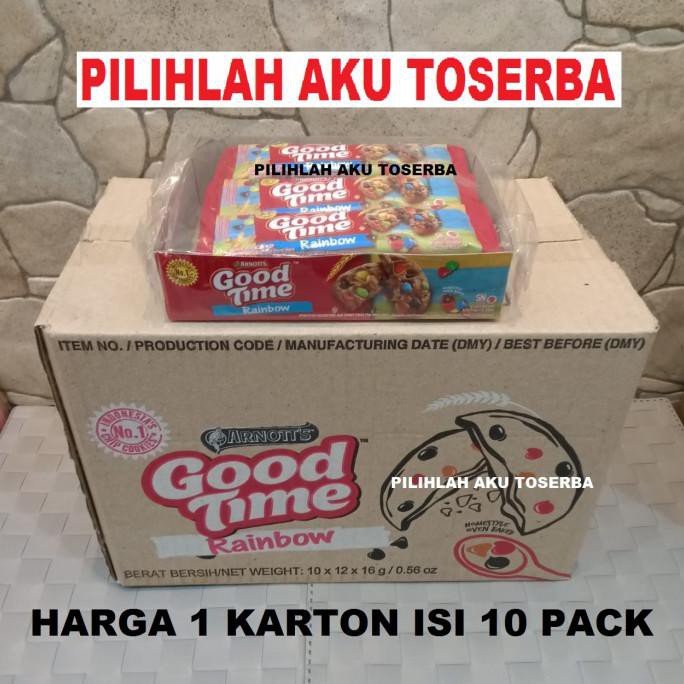 

PROMO GOOD TIME COOKIES RAINBOW 16 GRAM SINGLES PACK - ( HARGA 1 KARTON )