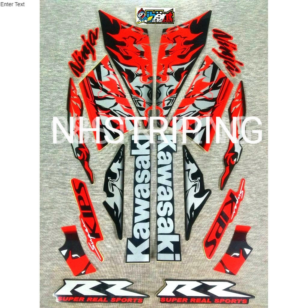 STRIPING NINJA RR MERAH  2013 STRIPING STANDAR ORI KAWASAKI