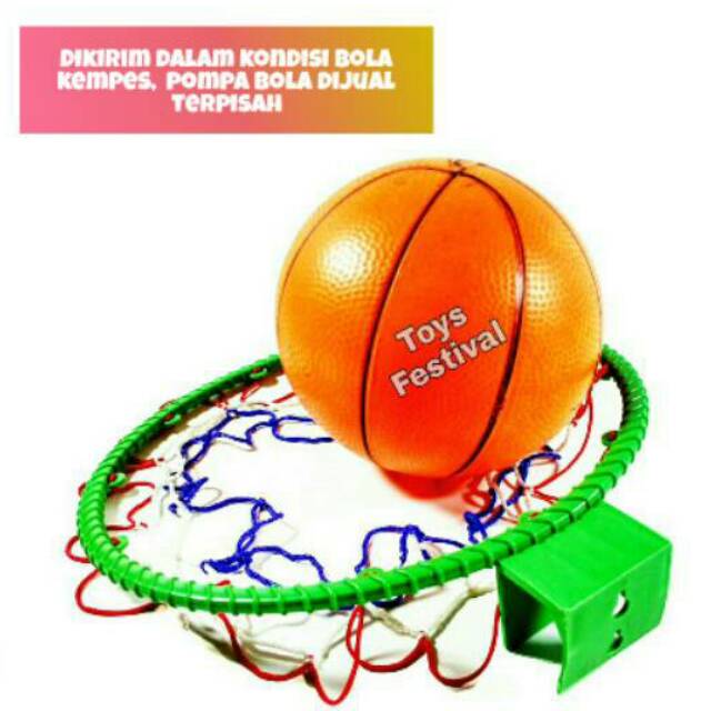 Mainan Ring dan bola basket - jaring basket