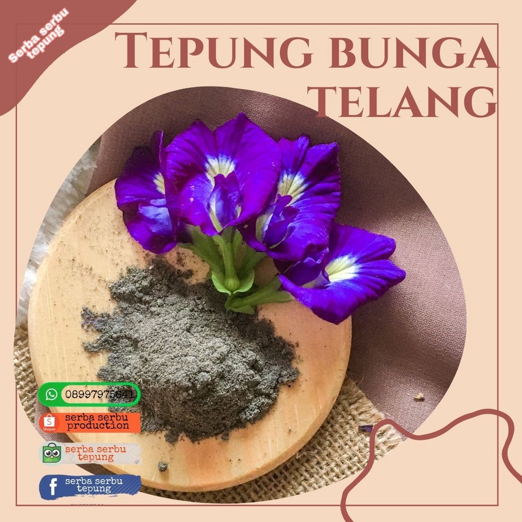 

BUBUK BUNGA TELANG 1KG / Tepung Bunga Telang / Butterfly Pea Flower Tea / bunga telang