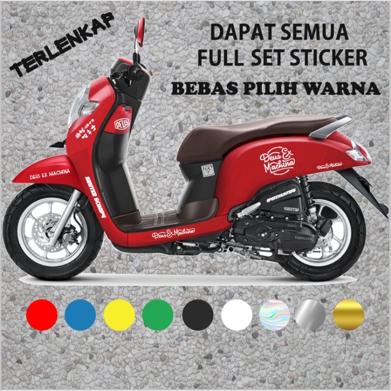 cutting sticker SCOOPY DEUS YANG LAGI VIRAL SCOOPY 2017-2021 SATU SET DAPAT SEMUA