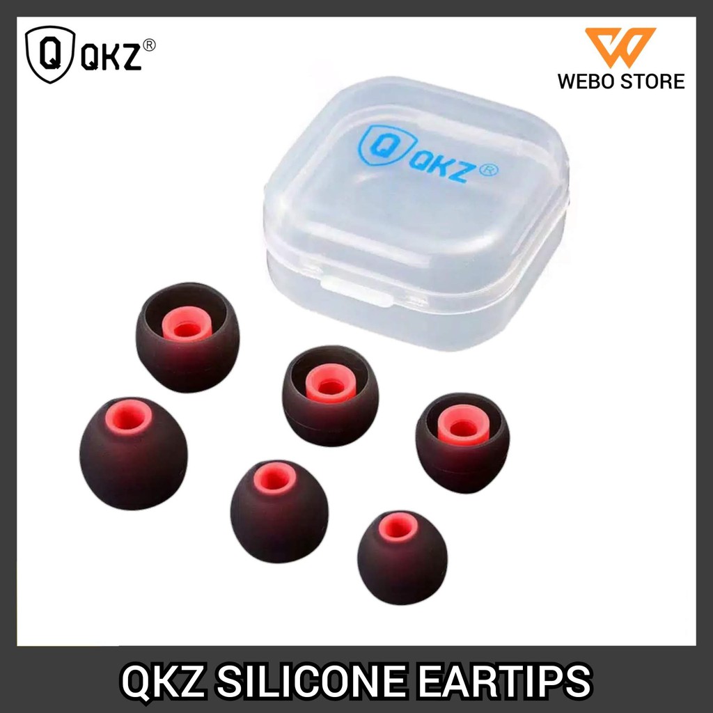 QKZ 3 Pasang  Silicone  Eartips Earbuds for In ear Earphone 