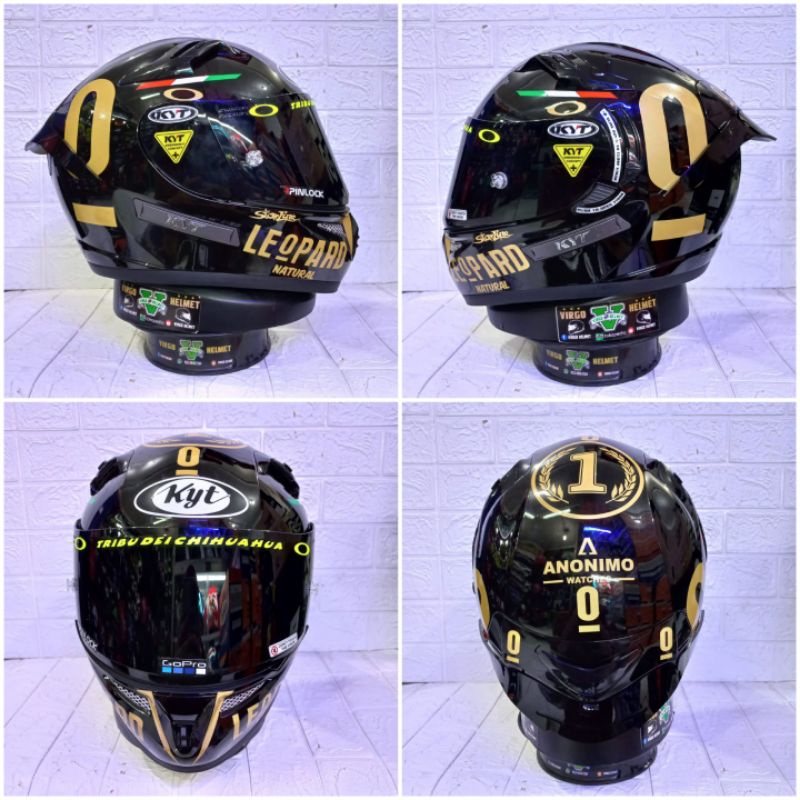 helm full face KYT K2 RIDER BLACK GLOSSY FULL PAKET GANTENG LEOPARD TERMURAH