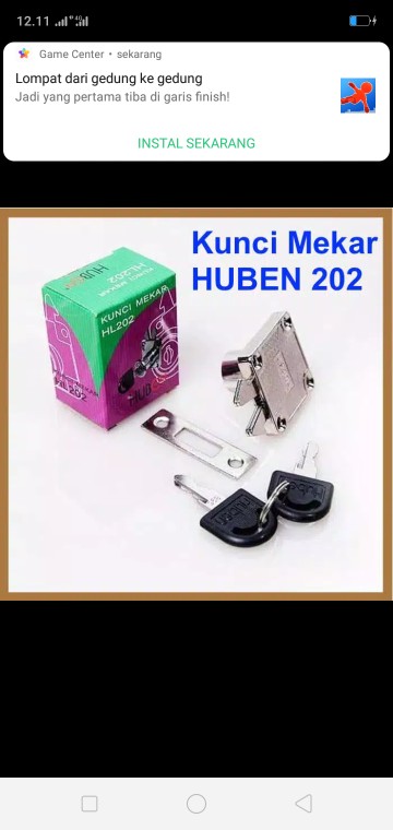  Kunci  Mekar HUBEN HL 202 202 Kunci  Pintu  Lemari Geser 