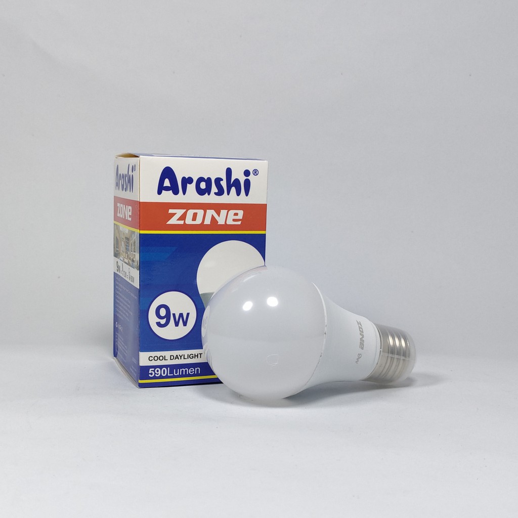 Arashi Zone Lampu Bohlam LED Bulb 9 Watt - Cahaya Putih