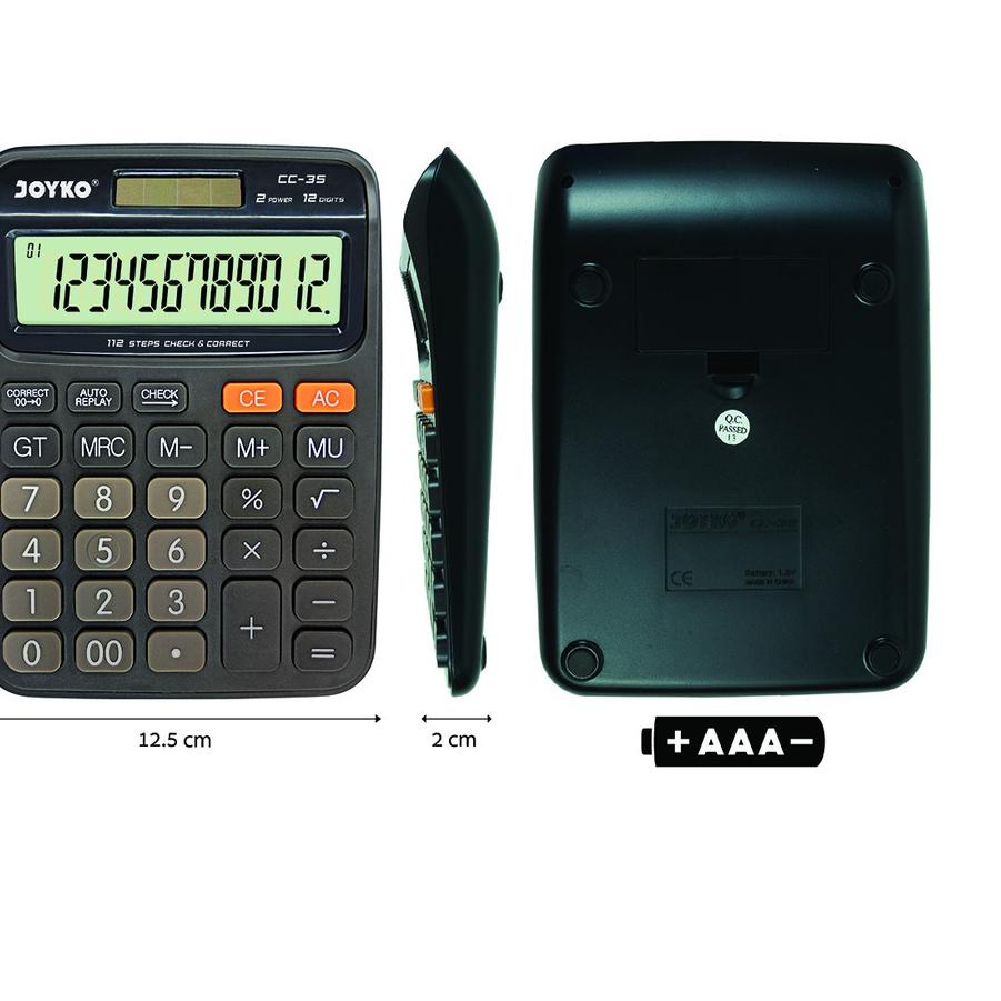 

오 Calculator Kalkulator Joyko CC-35 12 Digits Check Correct Trend