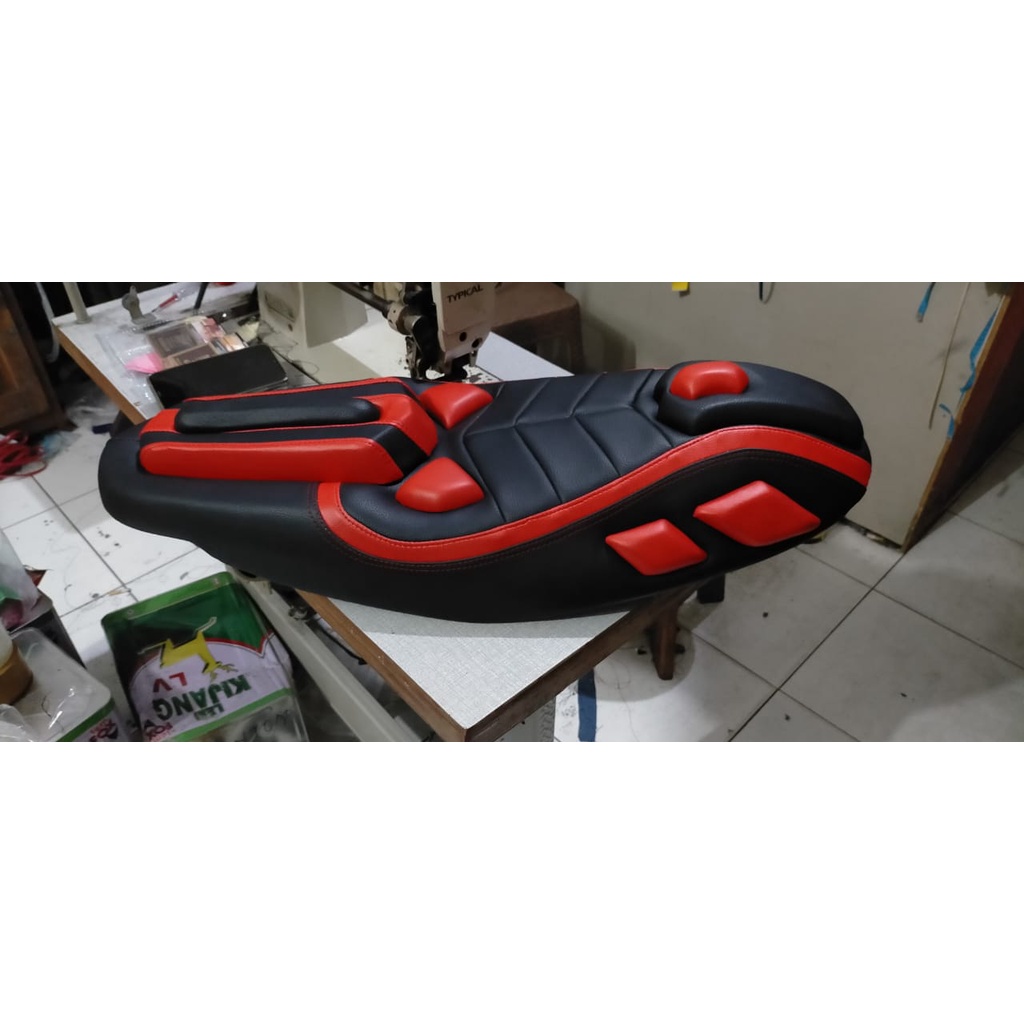 KULIT JOK MBTECH SUPRA X 125-SARUNG JOK SUPRA X 125 PREDATOR