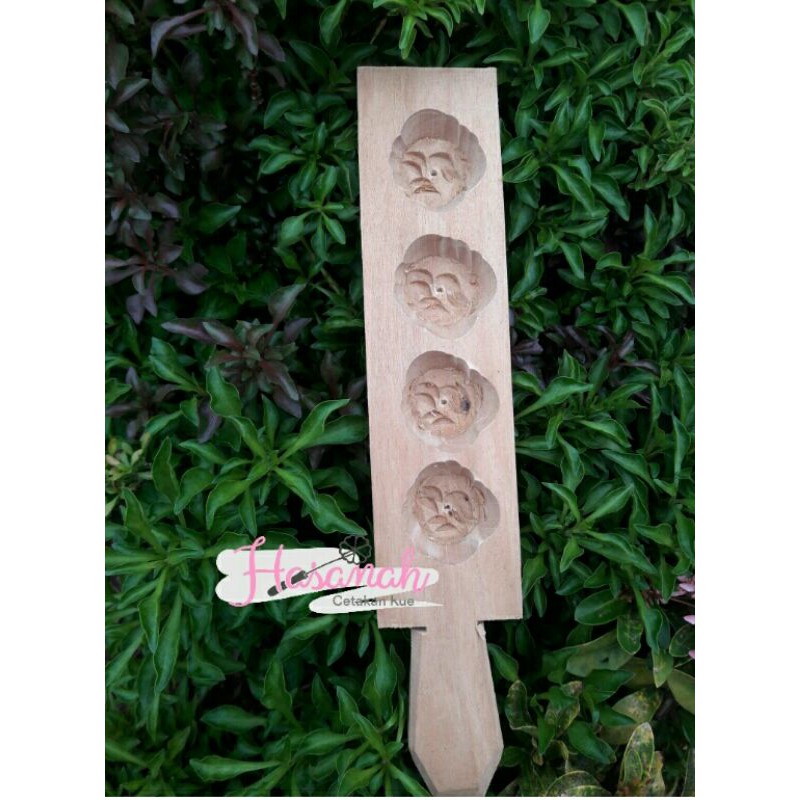 cetakan Kue Satu - Cetakan Kue Bangkit - Cetakan Kue Sagu Kayu isi 4pcs
