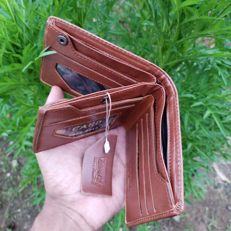 Dompet Pria Asli Kulit Premium Dompet lipat 3 Dimensi Asli Garut