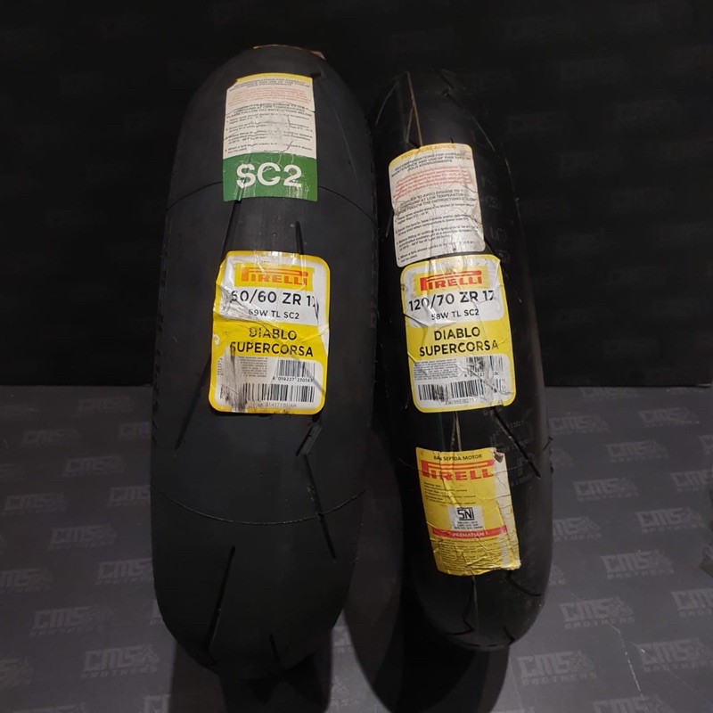 Ban Luar Pirelli Super Corsa 160/60 dan 120/70 Ring 17