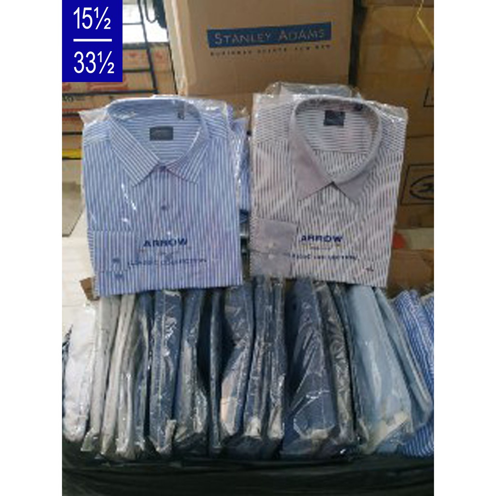 Kemeja Reguler Fit Lengan Panjang Merk ARROW REJECT Size 15.5