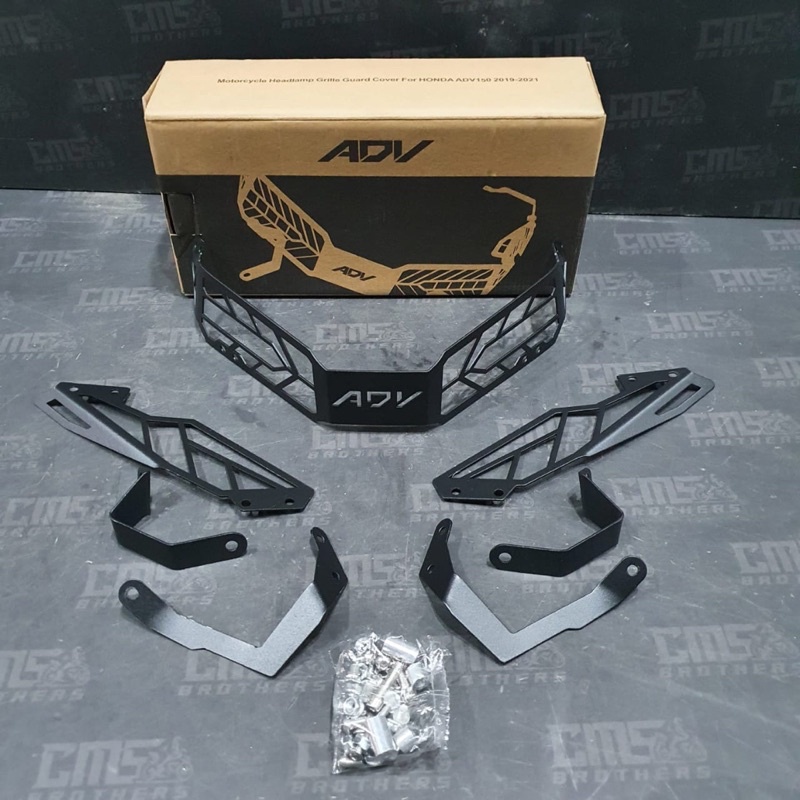 Cover Headlamp Grill Guard Pelindung Lampu Depan Honda ADV Model Jaring MSX Hitam